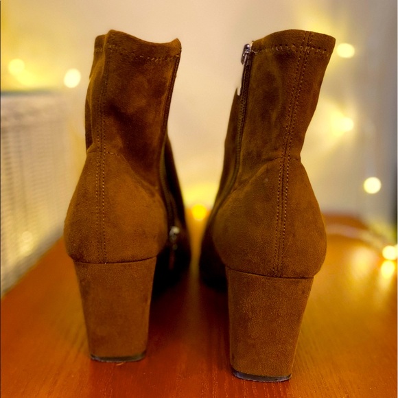 Marc Fisher “Leave” Bootie - Cognac Suede - Picture 7 of 11